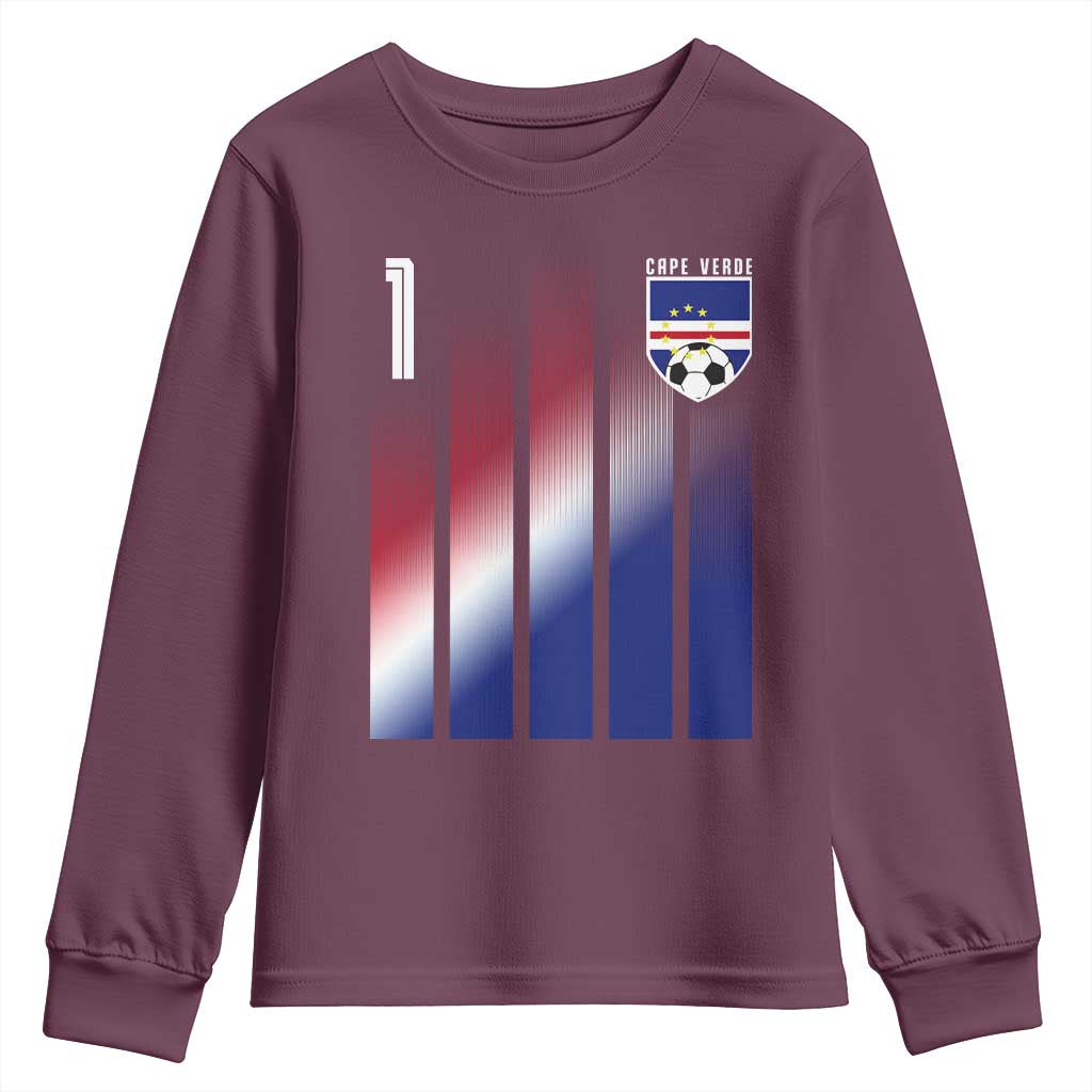 Cape Verde Flag Retro Sports Cabo Verdean Roots Youth Sweatshirt
