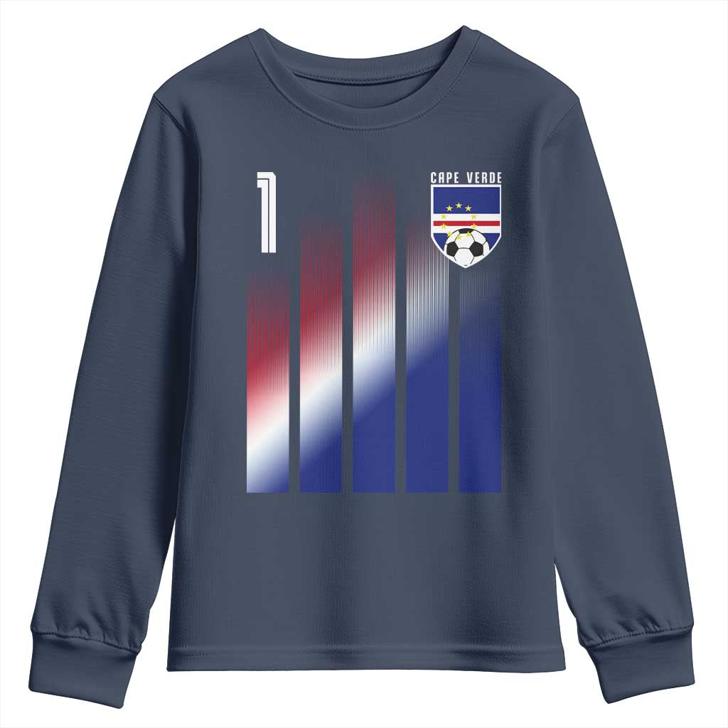 Cape Verde Flag Retro Sports Cabo Verdean Roots Youth Sweatshirt
