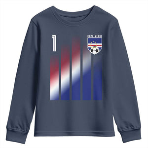 Cape Verde Flag Retro Sports Cabo Verdean Roots Youth Sweatshirt