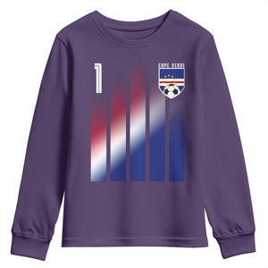 Cape Verde Flag Retro Sports Cabo Verdean Roots Youth Sweatshirt