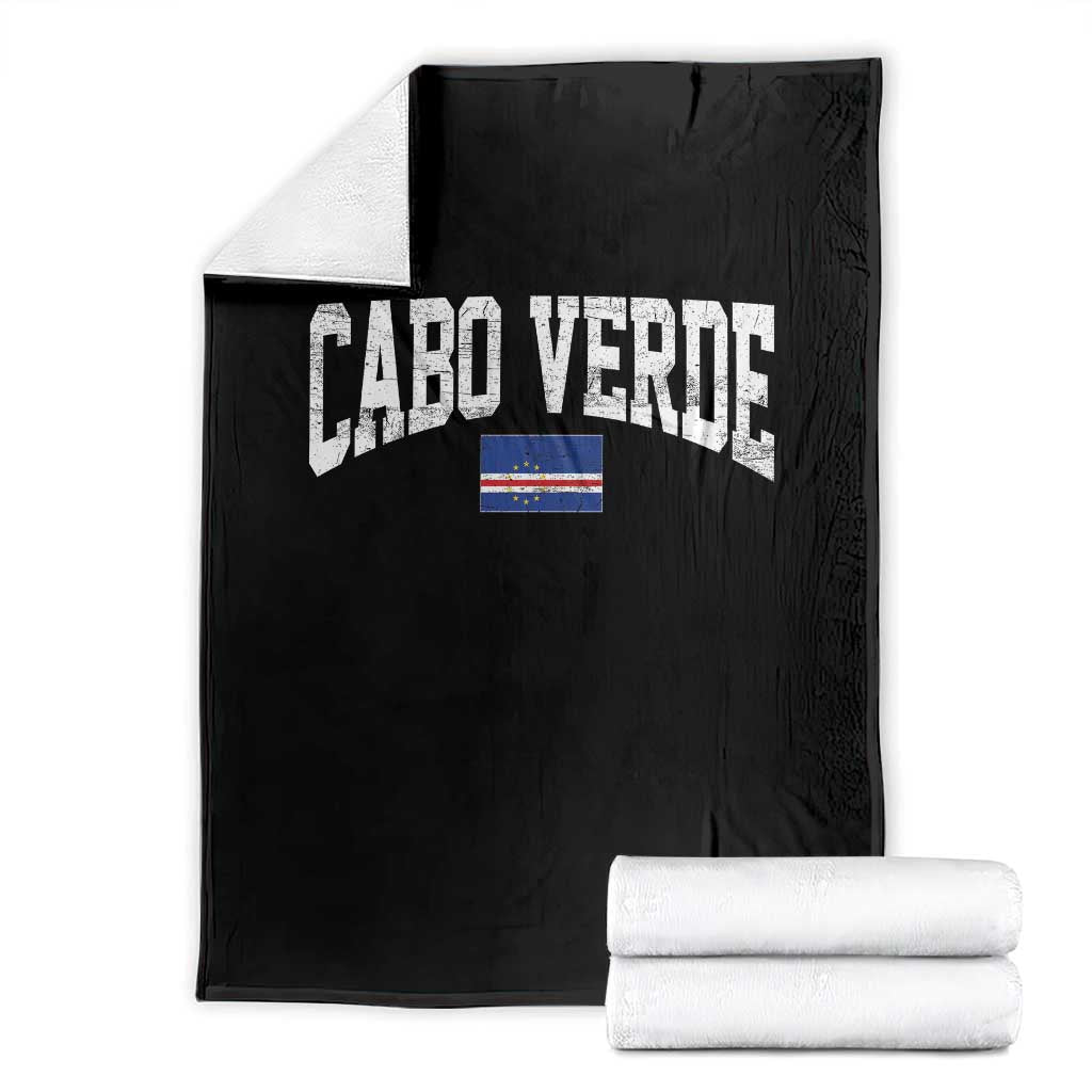 Cabo Verde Sports Throwback Throw Blanket Cape Verdean Pride Lovers