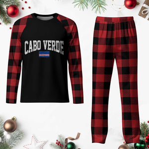 Cabo Verde Sports Throwback Plaid Pajama Set Cape Verdean Pride Lovers