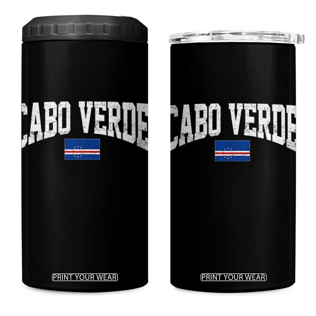 Cabo Verde Sports Throwback 4 in 1 Can Cooler Tumbler Cape Verdean Pride Lovers