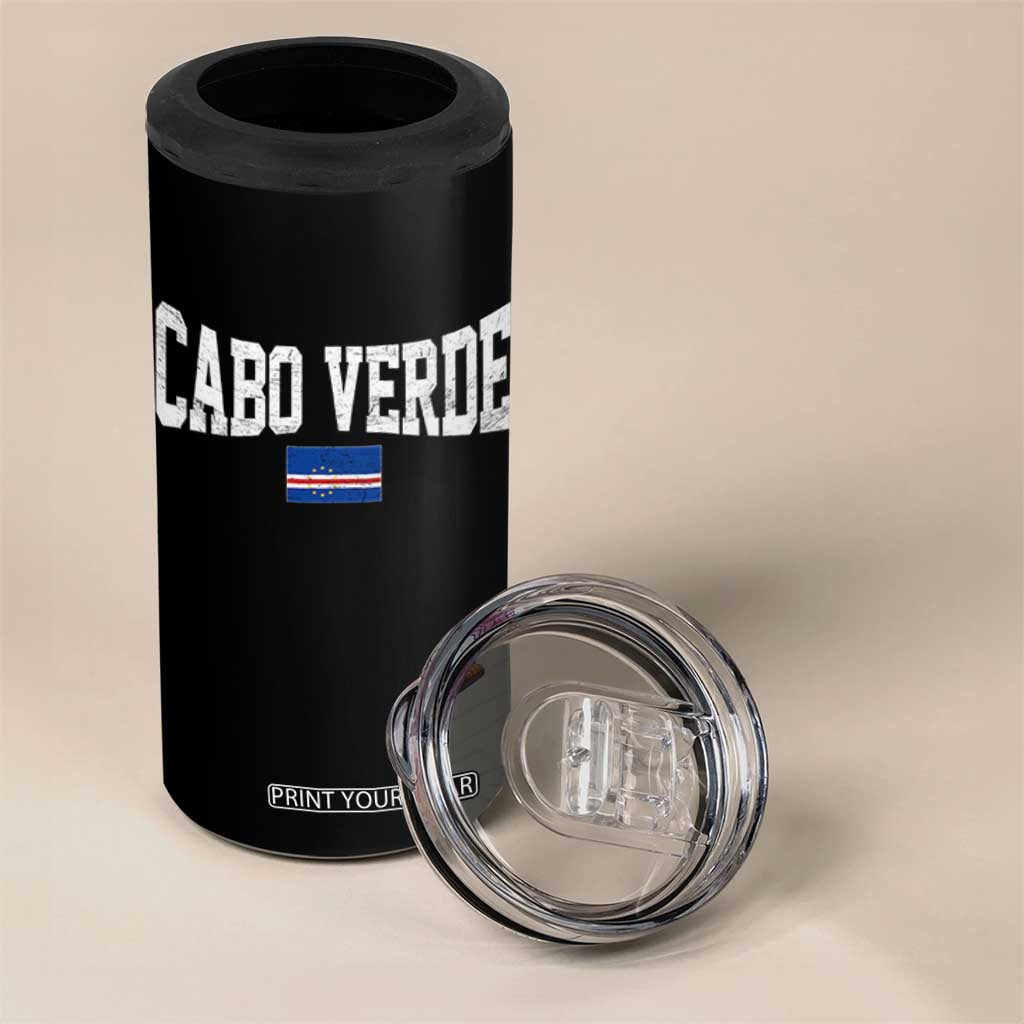 Cabo Verde Sports Throwback 4 in 1 Can Cooler Tumbler Cape Verdean Pride Lovers