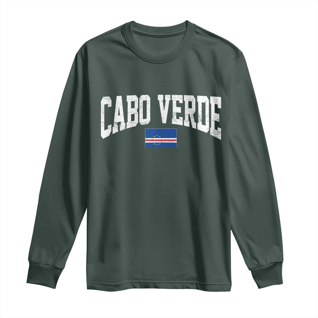 Cabo Verde Sports Throwback Long Sleeve Shirt Cape Verdean Pride Lovers