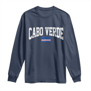 Cabo Verde Sports Throwback Long Sleeve Shirt Cape Verdean Pride Lovers
