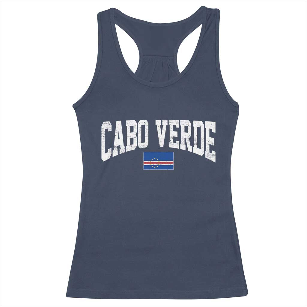 Cabo Verde Sports Throwback Racerback Tank Top Cape Verdean Pride Lovers