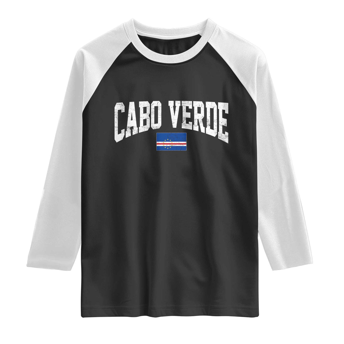 Cabo Verde Sports Throwback Raglan Shirt Cape Verdean Pride Lovers