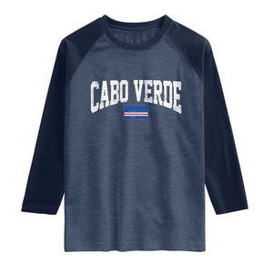 Cabo Verde Sports Throwback Raglan Shirt Cape Verdean Pride Lovers