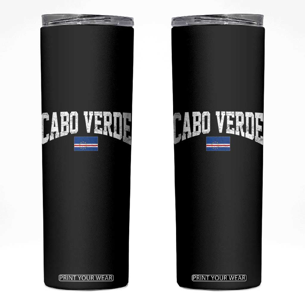 Cabo Verde Sports Throwback Skinny Tumbler Cape Verdean Pride Lovers
