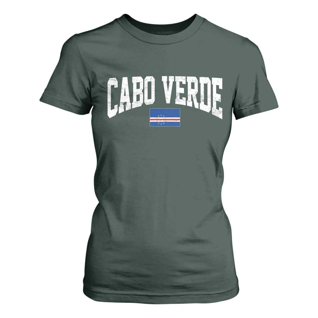 Cabo Verde Sports Throwback T Shirt For Women Cape Verdean Pride Lovers