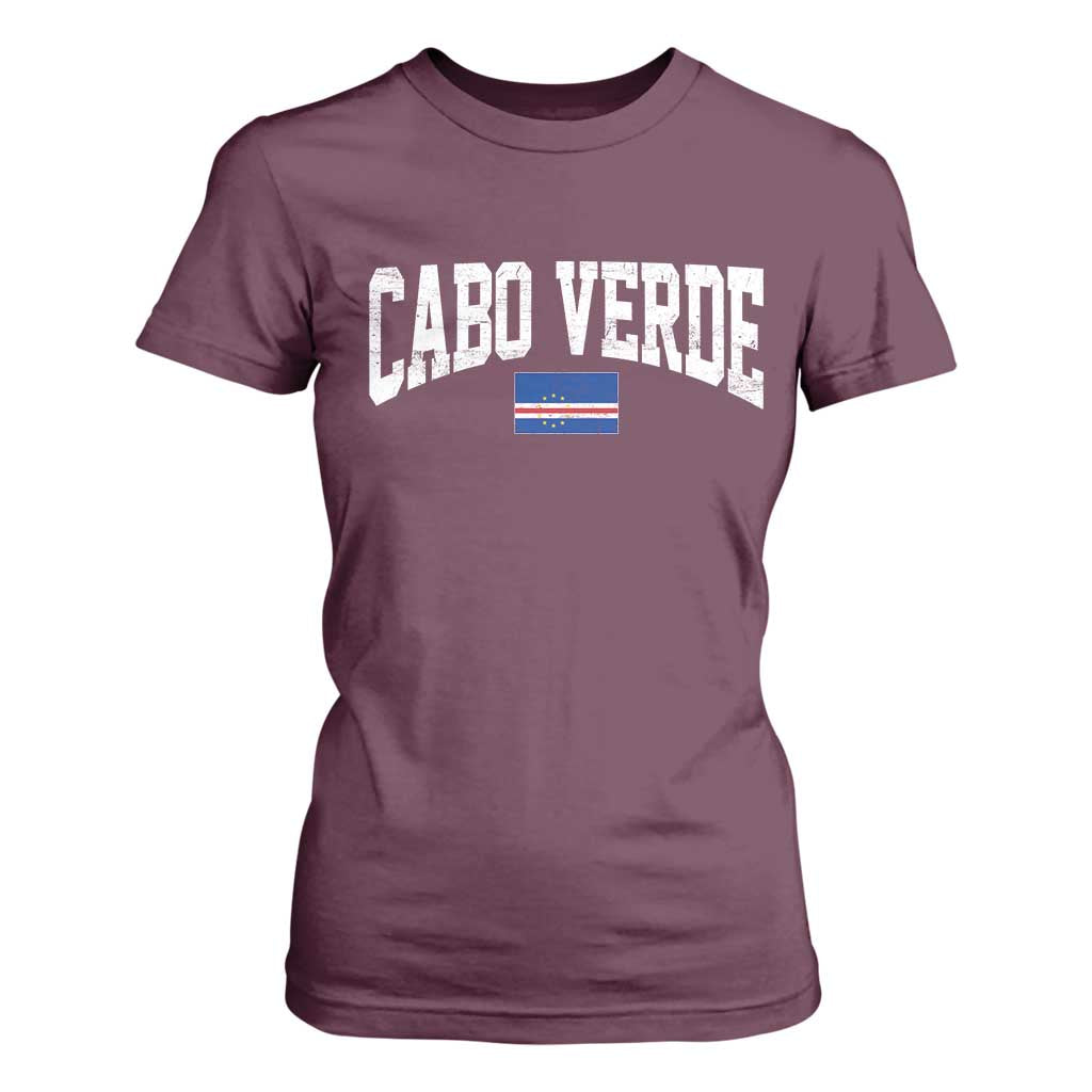 Cabo Verde Sports Throwback T Shirt For Women Cape Verdean Pride Lovers