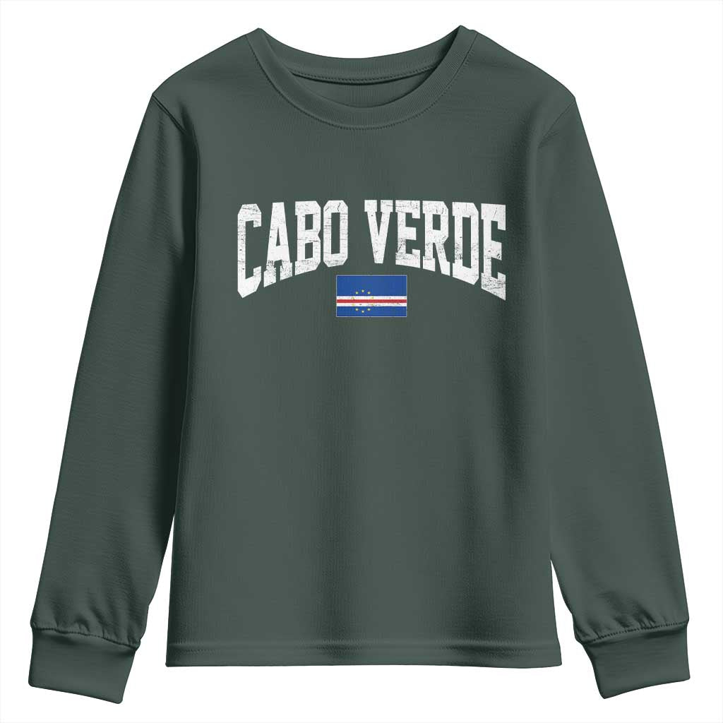 Cabo Verde Sports Throwback Youth Sweatshirt Cape Verdean Pride Lovers