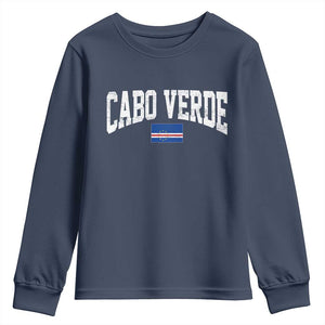 Cabo Verde Sports Throwback Youth Sweatshirt Cape Verdean Pride Lovers