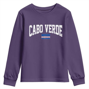 Cabo Verde Sports Throwback Youth Sweatshirt Cape Verdean Pride Lovers