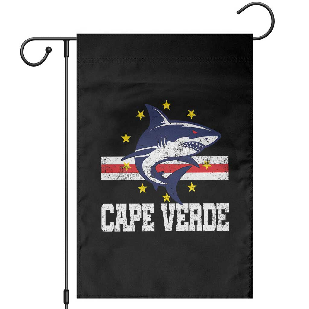 Vintage Cape Verde Shark Cabo Verdean Roots Garden Flag TS11 Black Print Your Wear