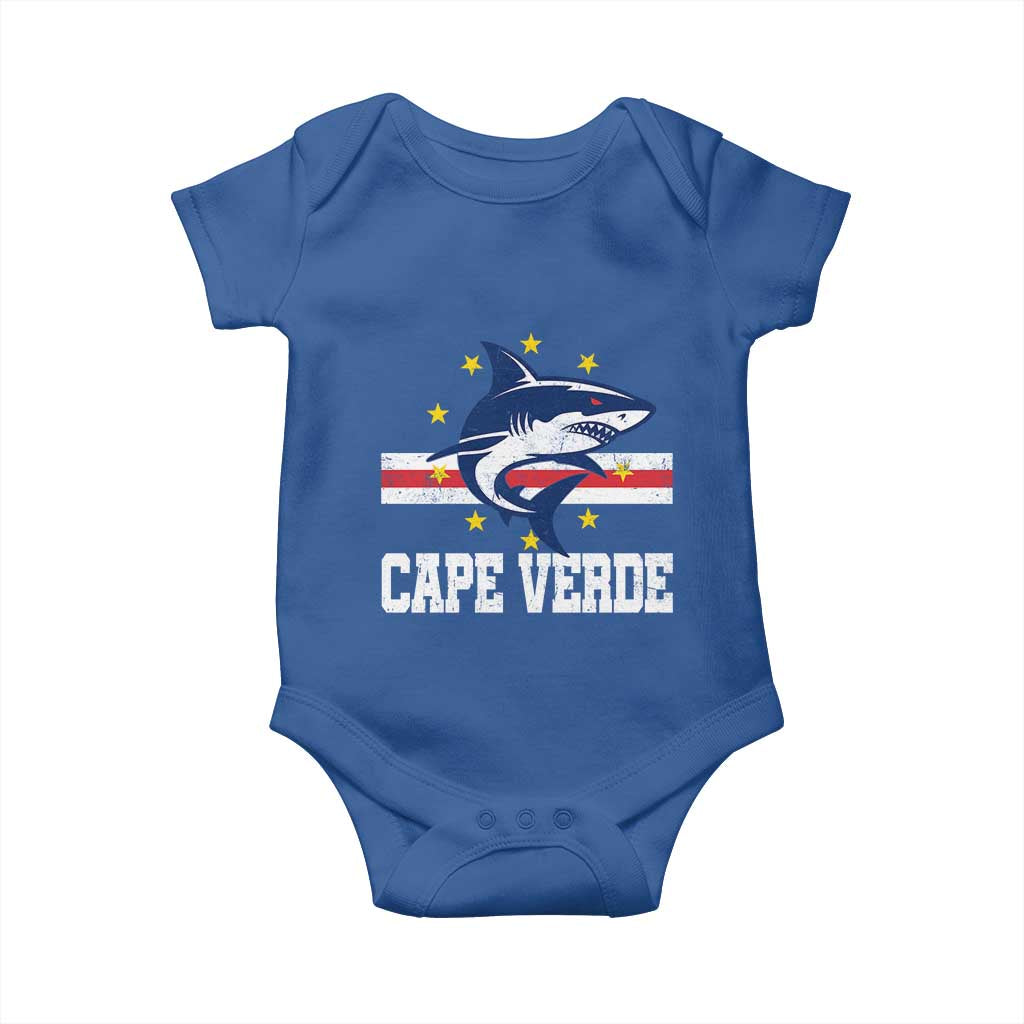 Vintage Cape Verde Shark Cabo Verdean Roots Baby Onesie TS11 Royal Blue Print Your Wear