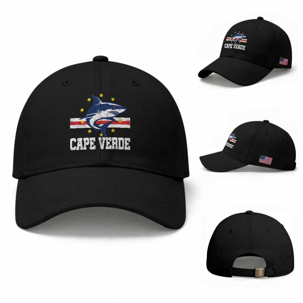Vintage Cape Verde Shark Cabo Verdean Roots Baseball Cap