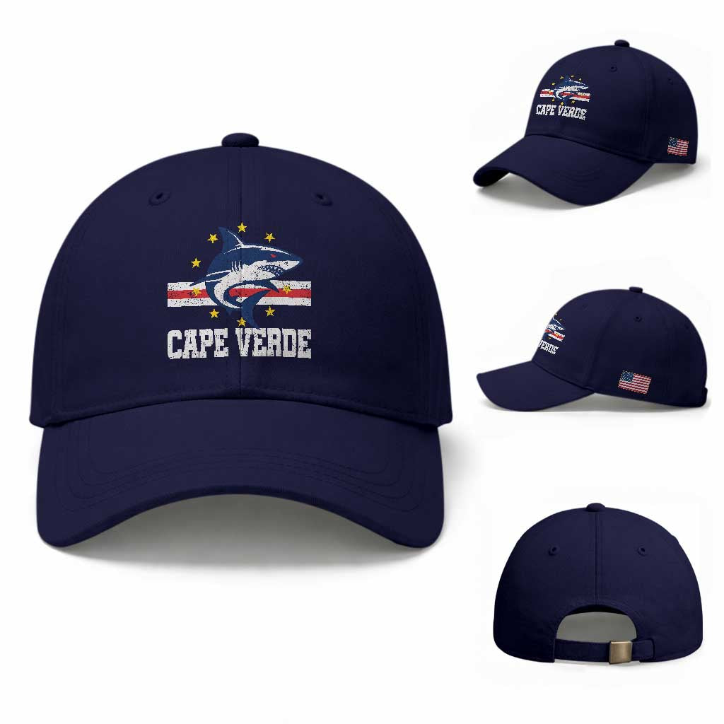 Vintage Cape Verde Shark Cabo Verdean Roots Baseball Cap