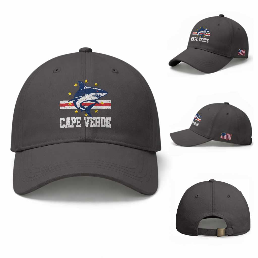 Vintage Cape Verde Shark Cabo Verdean Roots Baseball Cap