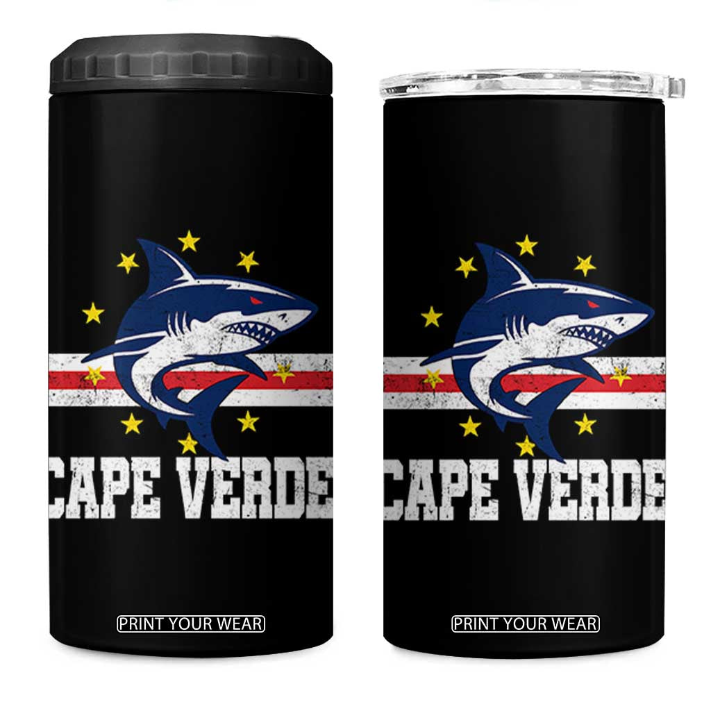 Vintage Cape Verde Shark Cabo Verdean Roots 4 in 1 Can Cooler Tumbler