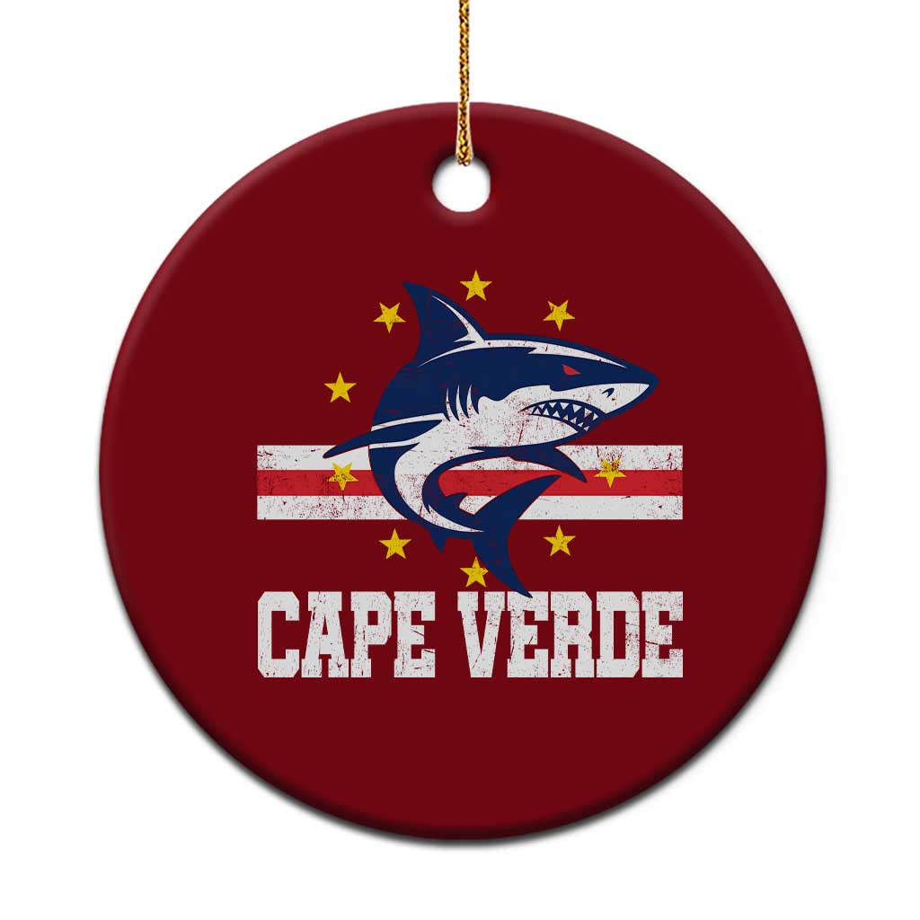 Vintage Cape Verde Shark Cabo Verdean Roots Ceramic Ornament