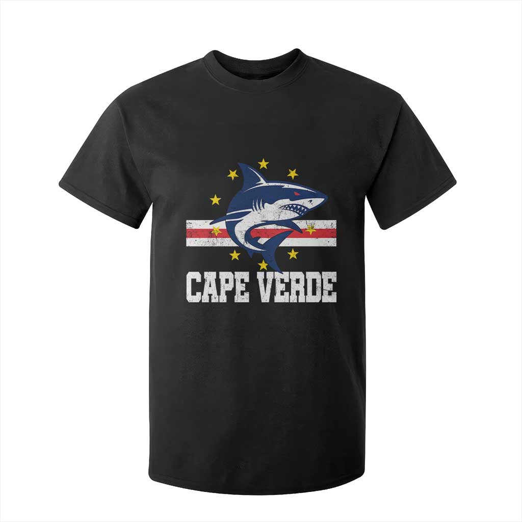 Vintage Cape Verde Shark Cabo Verdean Roots T Shirt For Kid