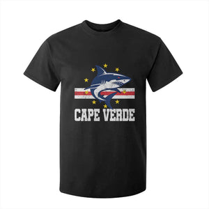Vintage Cape Verde Shark Cabo Verdean Roots T Shirt For Kid