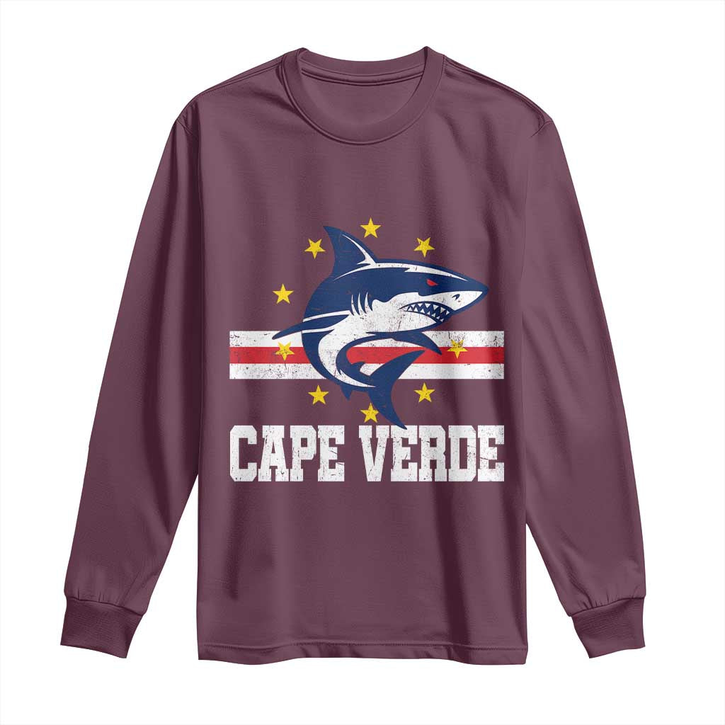 Vintage Cape Verde Shark Cabo Verdean Roots Long Sleeve Shirt