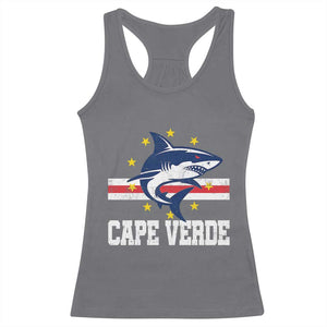 Vintage Cape Verde Shark Cabo Verdean Roots Racerback Tank Top