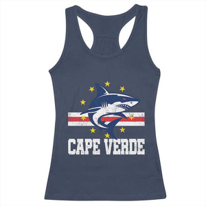 Vintage Cape Verde Shark Cabo Verdean Roots Racerback Tank Top