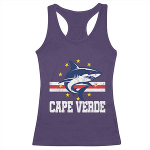 Vintage Cape Verde Shark Cabo Verdean Roots Racerback Tank Top