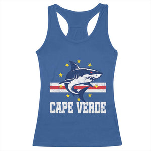 Vintage Cape Verde Shark Cabo Verdean Roots Racerback Tank Top