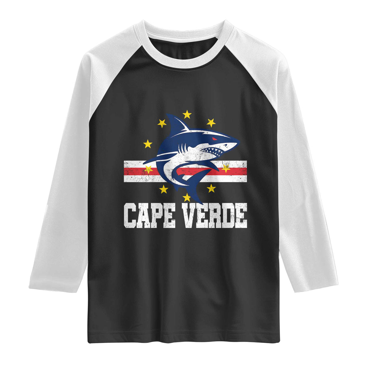 Vintage Cape Verde Shark Cabo Verdean Roots Raglan Shirt