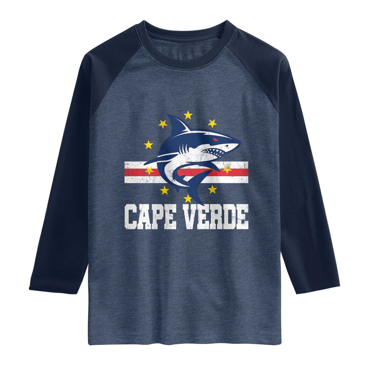 Vintage Cape Verde Shark Cabo Verdean Roots Raglan Shirt