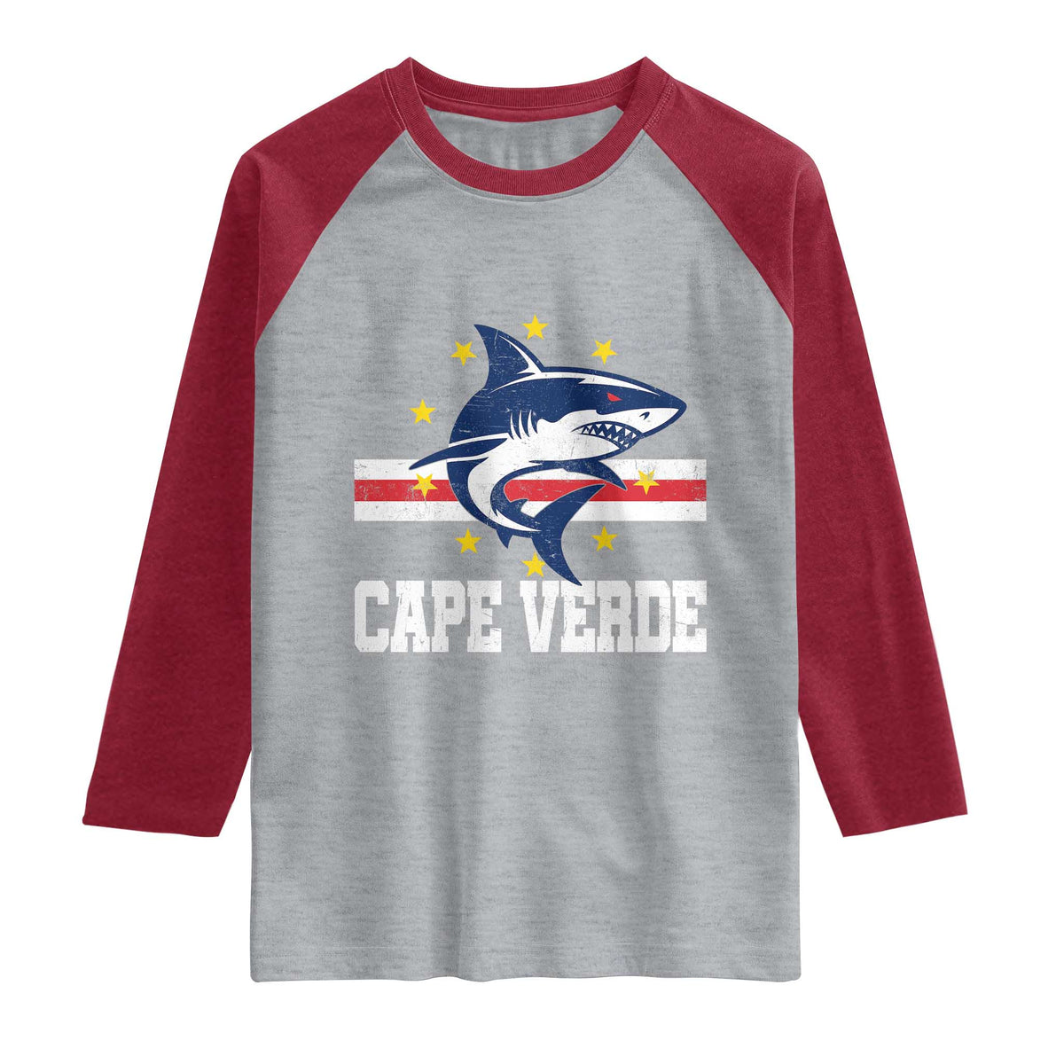 Vintage Cape Verde Shark Cabo Verdean Roots Raglan Shirt