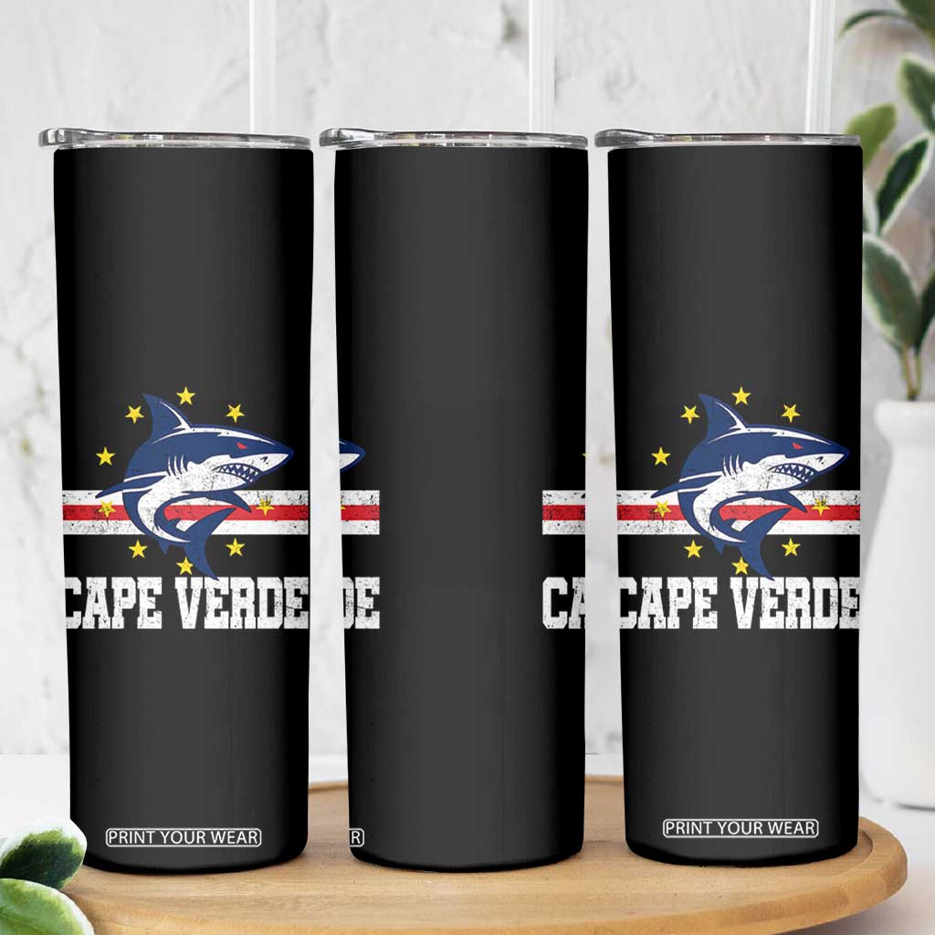 Vintage Cape Verde Shark Cabo Verdean Roots Skinny Tumbler