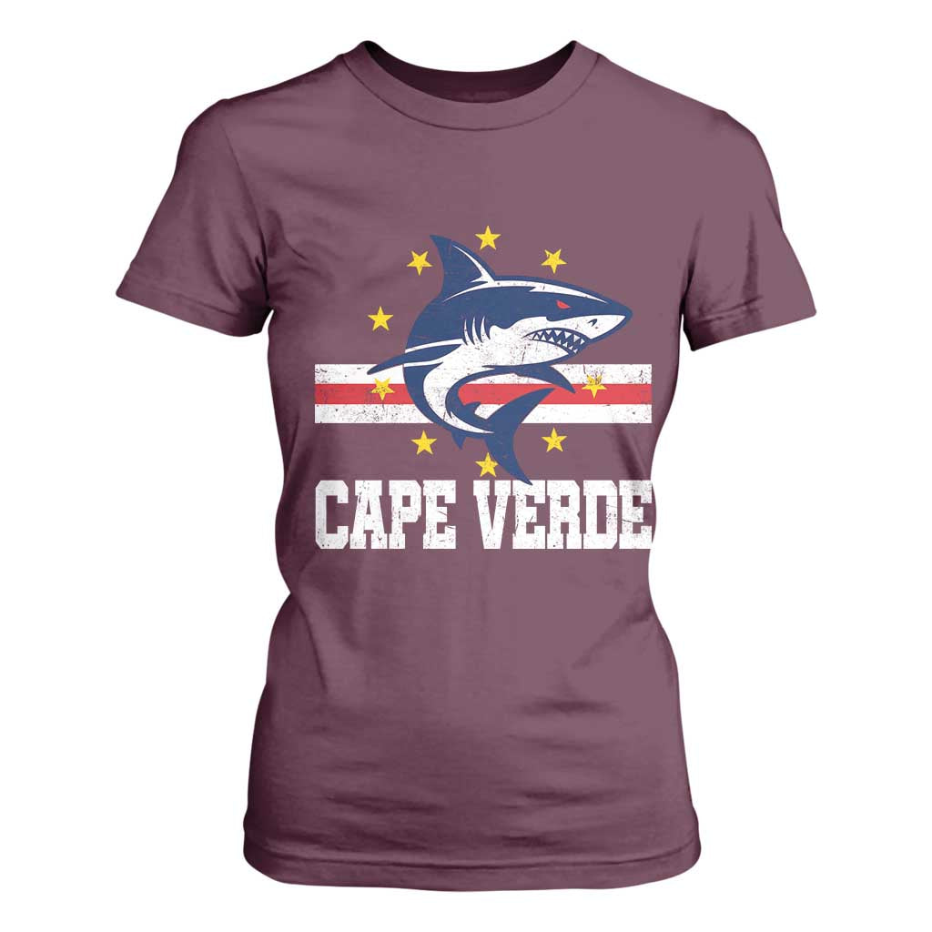 Vintage Cape Verde Shark Cabo Verdean Roots T Shirt For Women