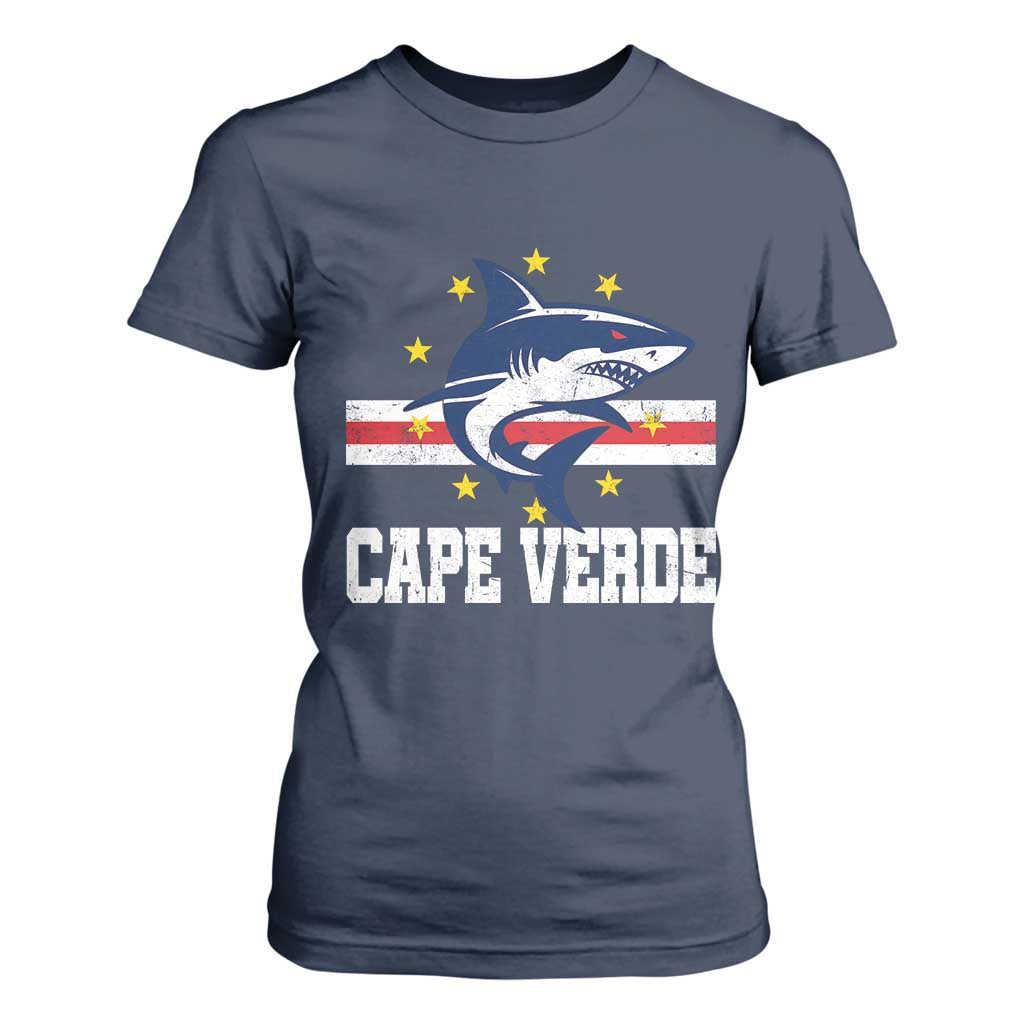 Vintage Cape Verde Shark Cabo Verdean Roots T Shirt For Women