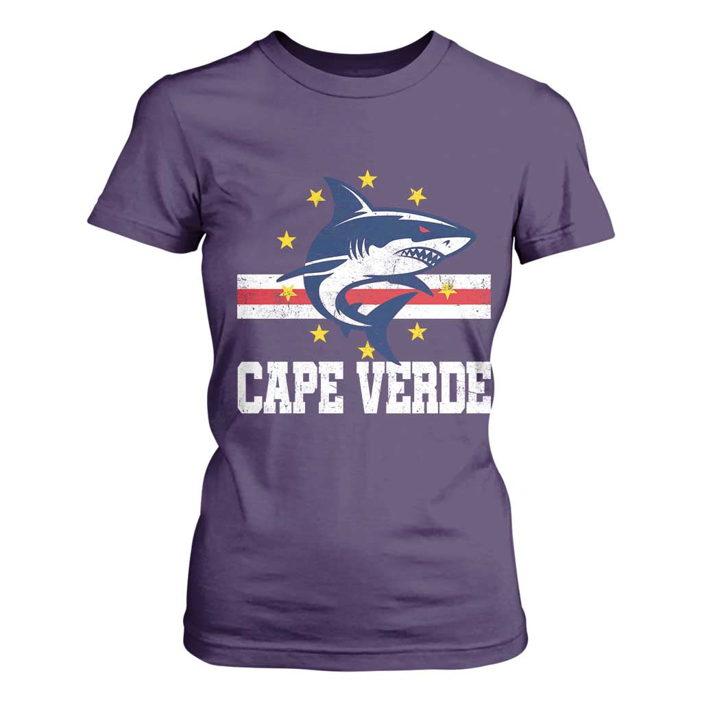 Vintage Cape Verde Shark Cabo Verdean Roots T Shirt For Women