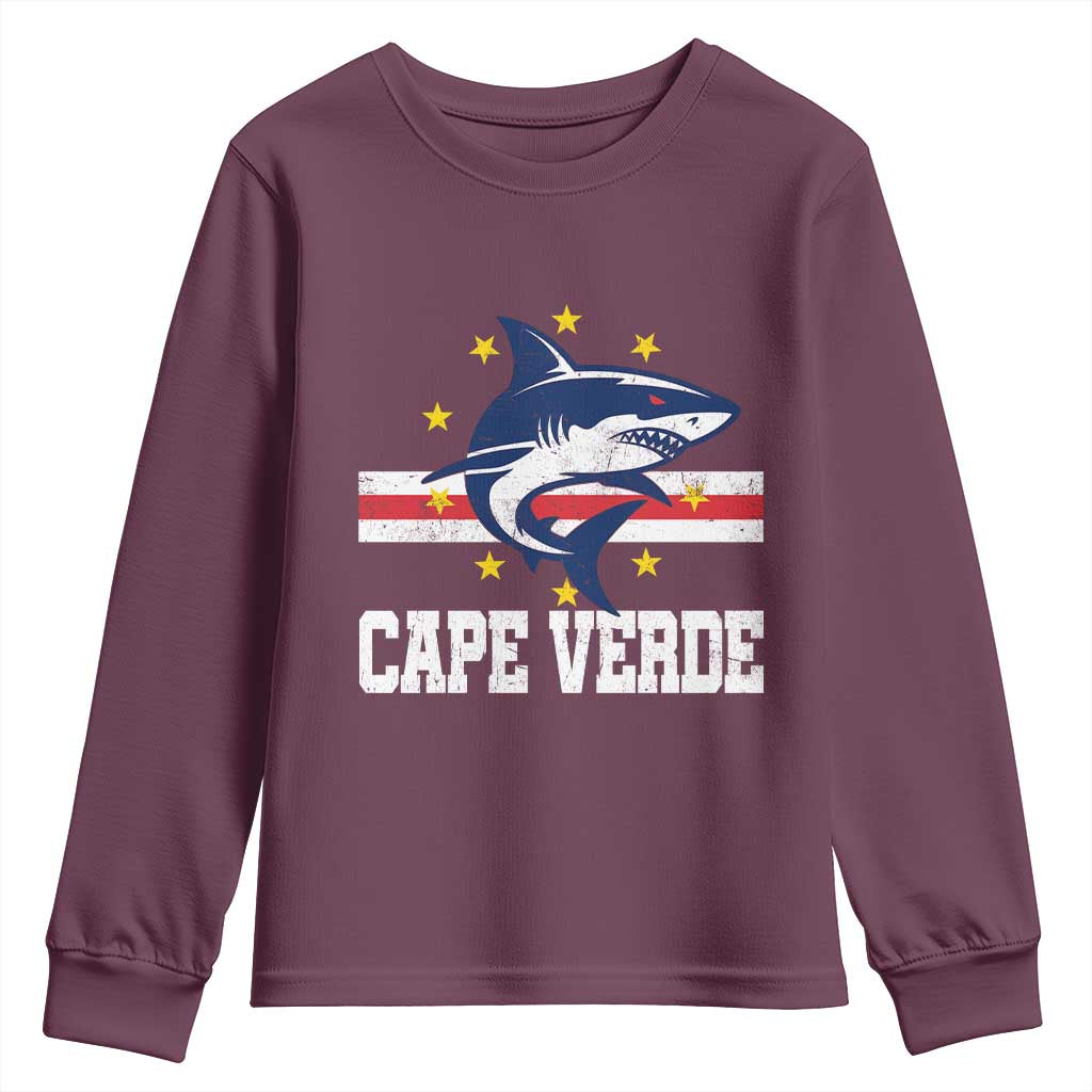Vintage Cape Verde Shark Cabo Verdean Roots Youth Sweatshirt