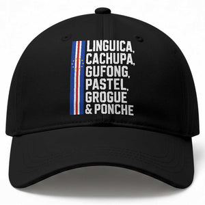 Cape Verde Cuisine Baseball Cap Linguica Cachupa Gufong Cabo Verde Heritage