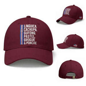 Cape Verde Cuisine Baseball Cap Linguica Cachupa Gufong Cabo Verde Heritage