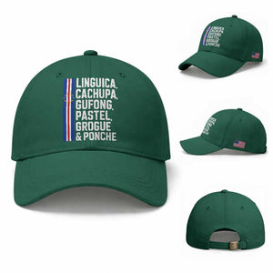 Cape Verde Cuisine Baseball Cap Linguica Cachupa Gufong Cabo Verde Heritage