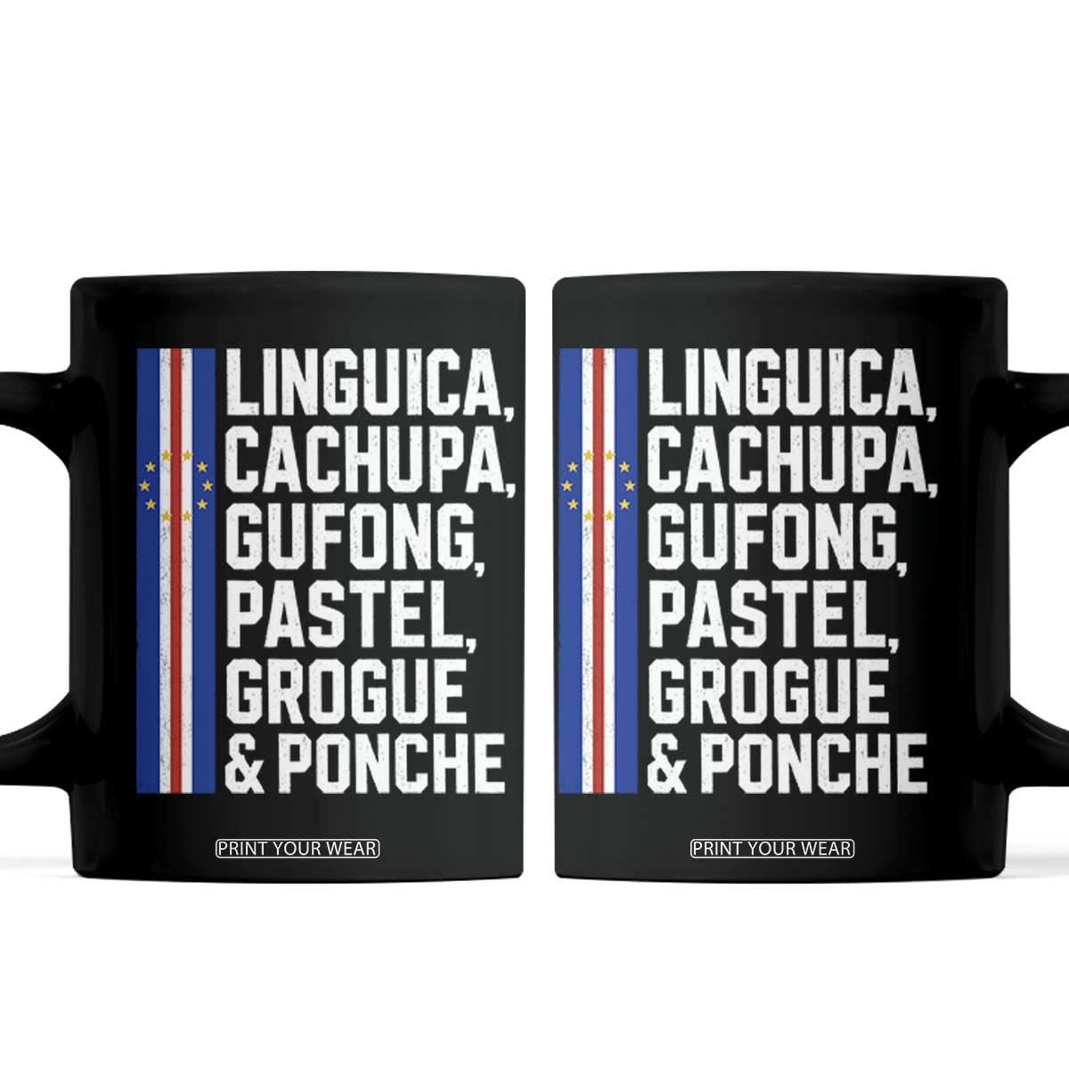 Cape Verde Cuisine Coffee Mug Linguica Cachupa Gufong Cabo Verde Heritage