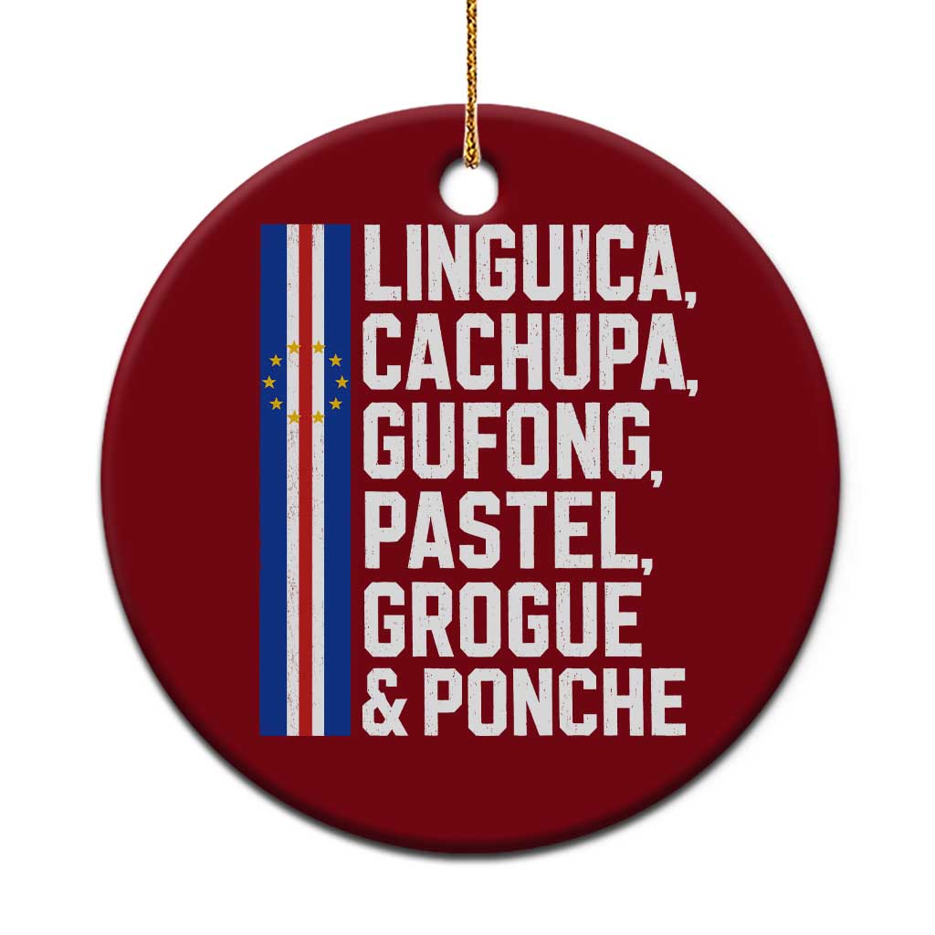 Cape Verde Cuisine Ceramic Ornament Linguica Cachupa Gufong Cabo Verde Heritage TS11 1pc Red Print Your Wear