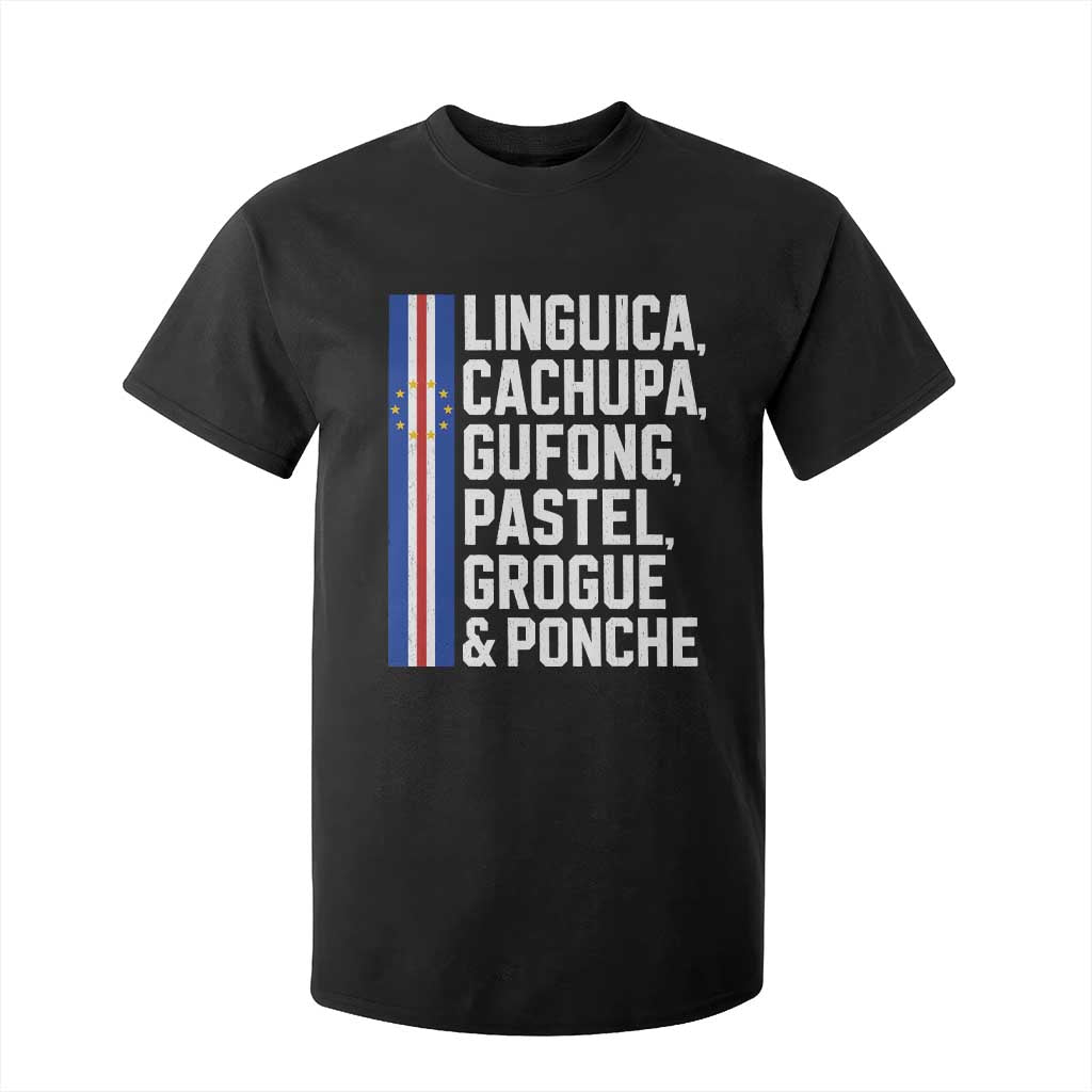Cape Verde Cuisine T Shirt For Kid Linguica Cachupa Gufong Cabo Verde Heritage