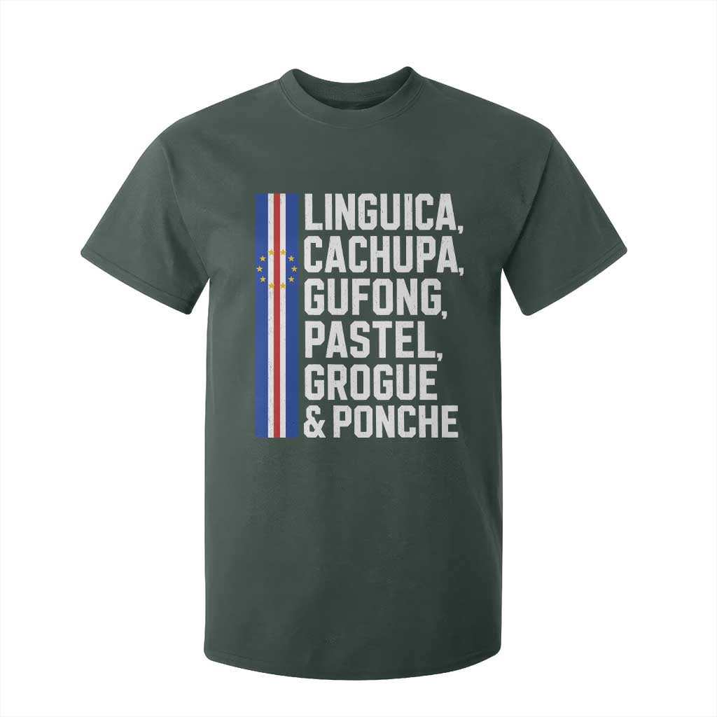 Cape Verde Cuisine T Shirt For Kid Linguica Cachupa Gufong Cabo Verde Heritage