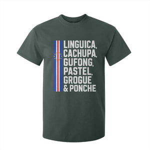 Cape Verde Cuisine T Shirt For Kid Linguica Cachupa Gufong Cabo Verde Heritage