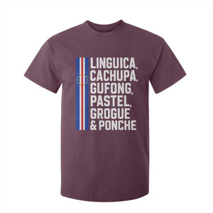 Cape Verde Cuisine T Shirt For Kid Linguica Cachupa Gufong Cabo Verde Heritage